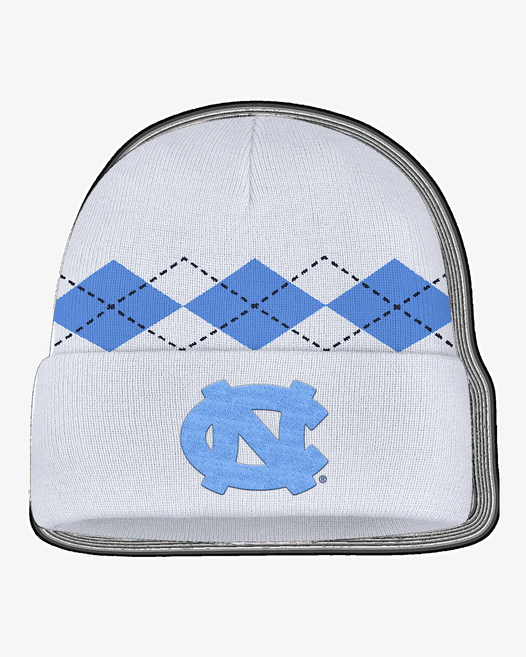 North Carolina Utility Argyle Men's Jordan Brand College Cuffed Beanie - 1