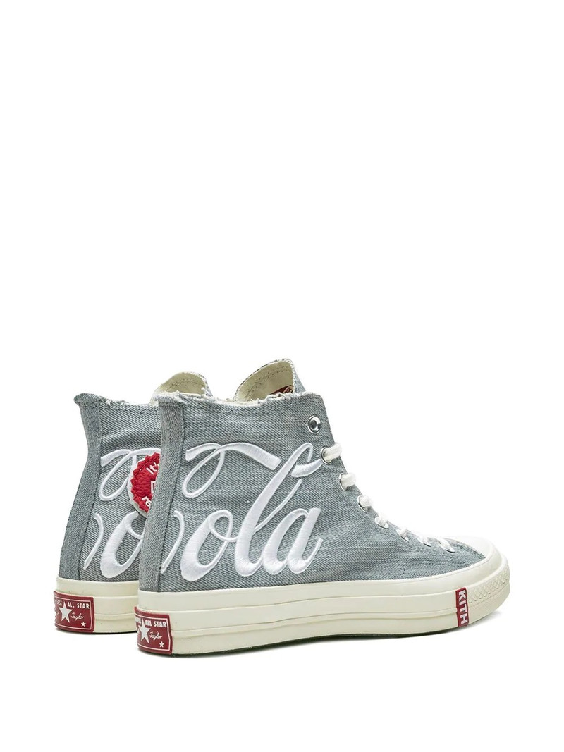x Kith X Coca-Cola Chuck 70 Hi "Washed Denim" sneakers 3