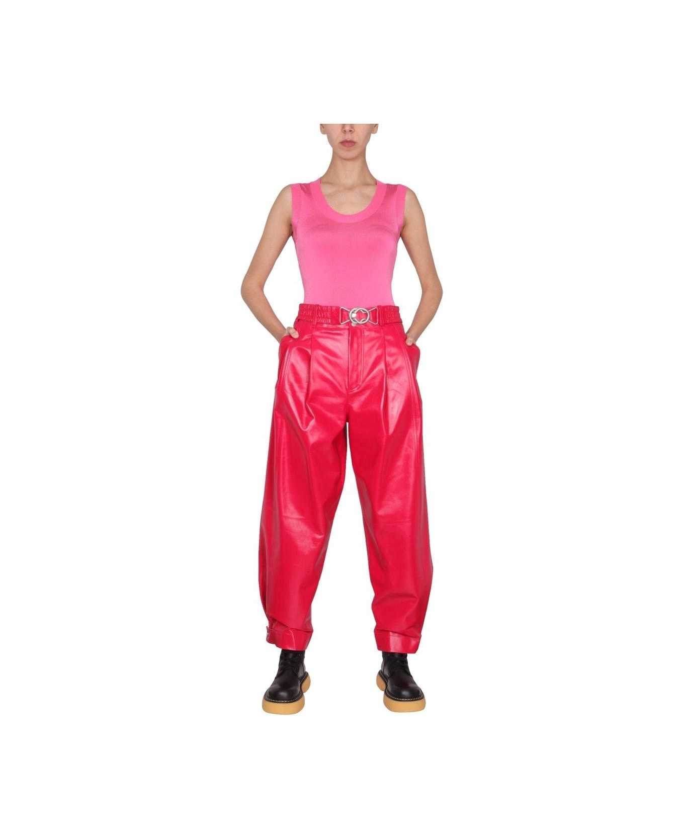 Cropped Leather Pants - 4