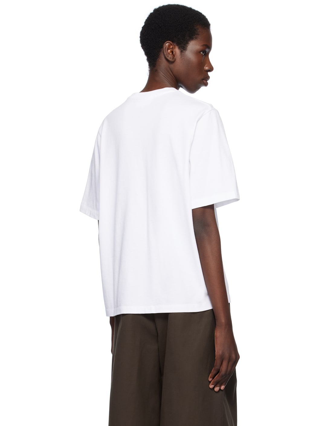 White Bold Fox Head Patch Comfort T-shirt - 3