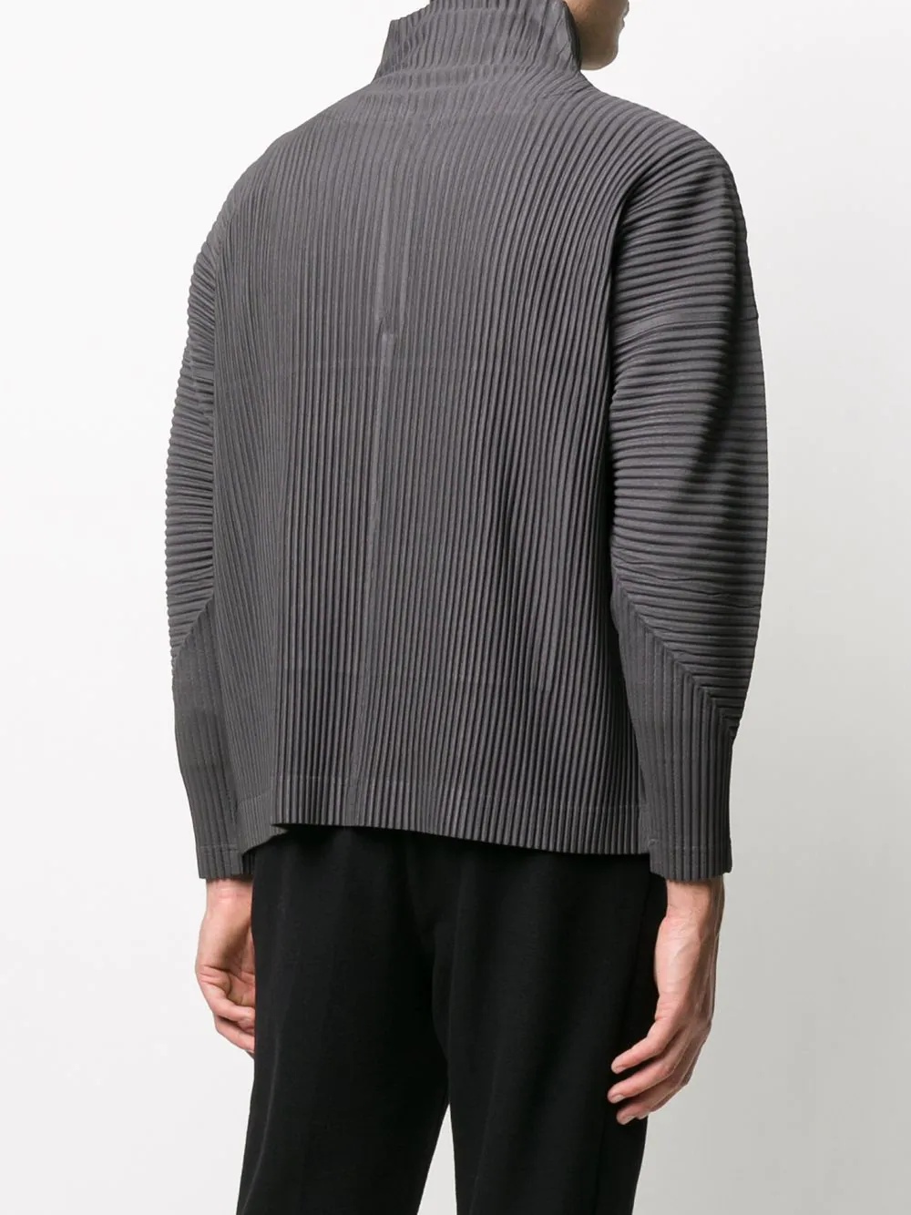 ribbed high collar jumper - 4