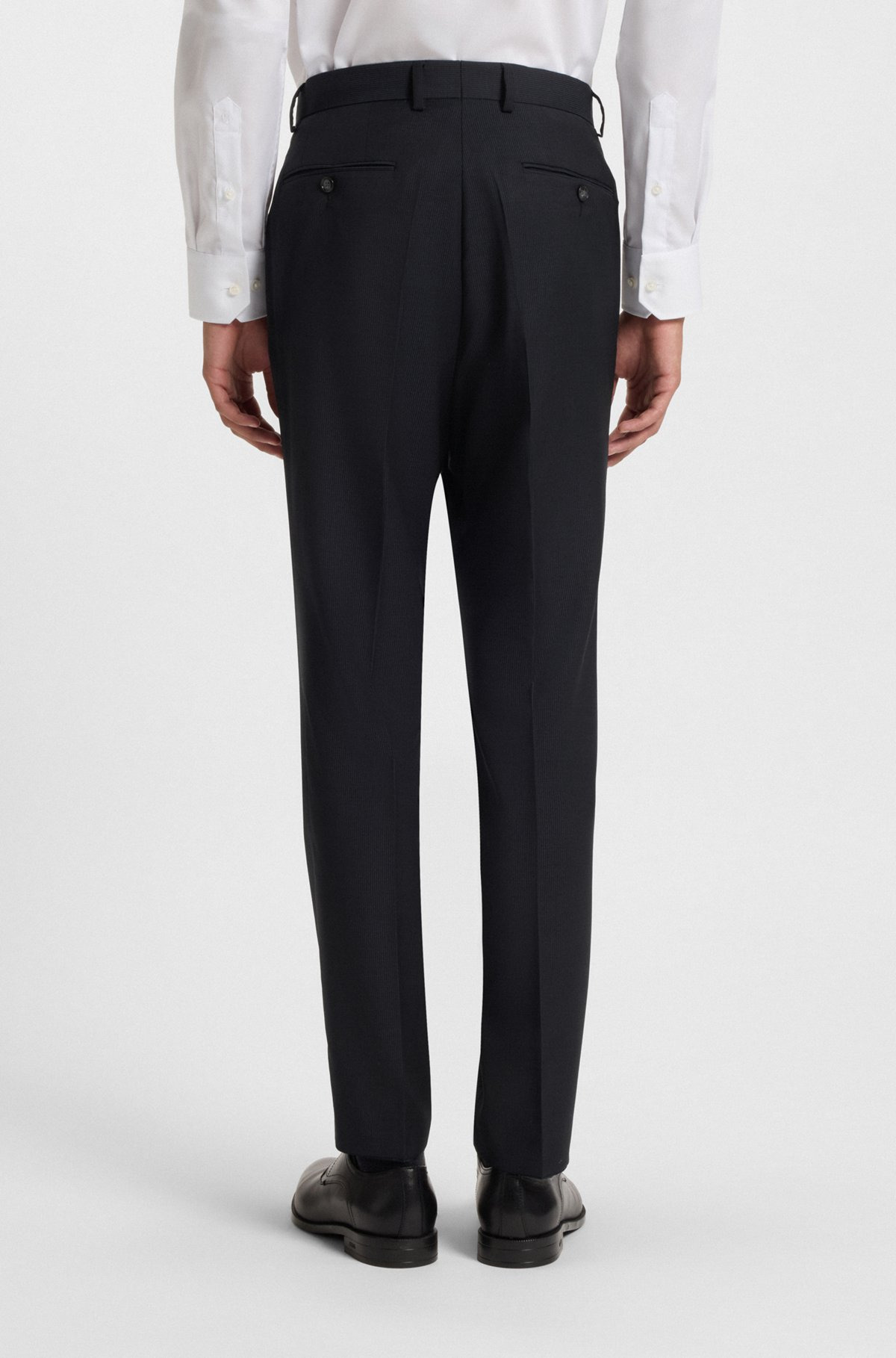 SLIM-FIT TWO-PIECE SUIT IN PINSTRIPE VIRGIN WOOL - 7