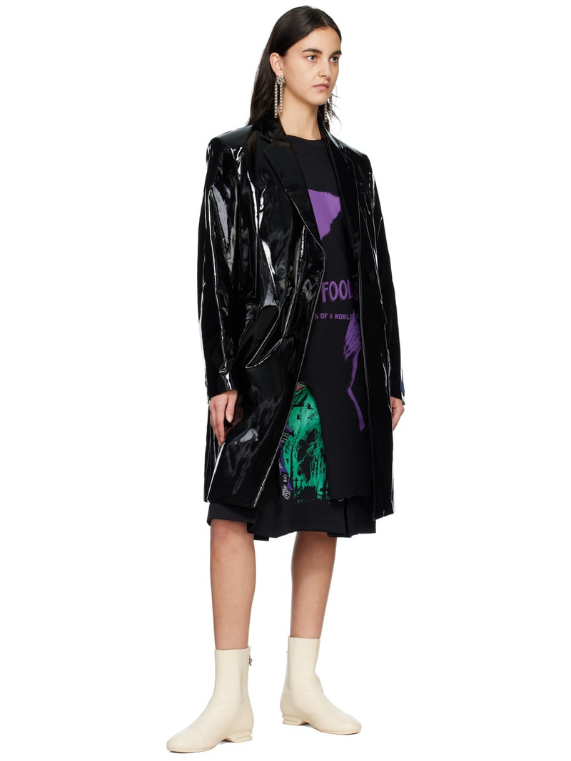 Raf Simons Black Classic Double Breasted Coat outlook