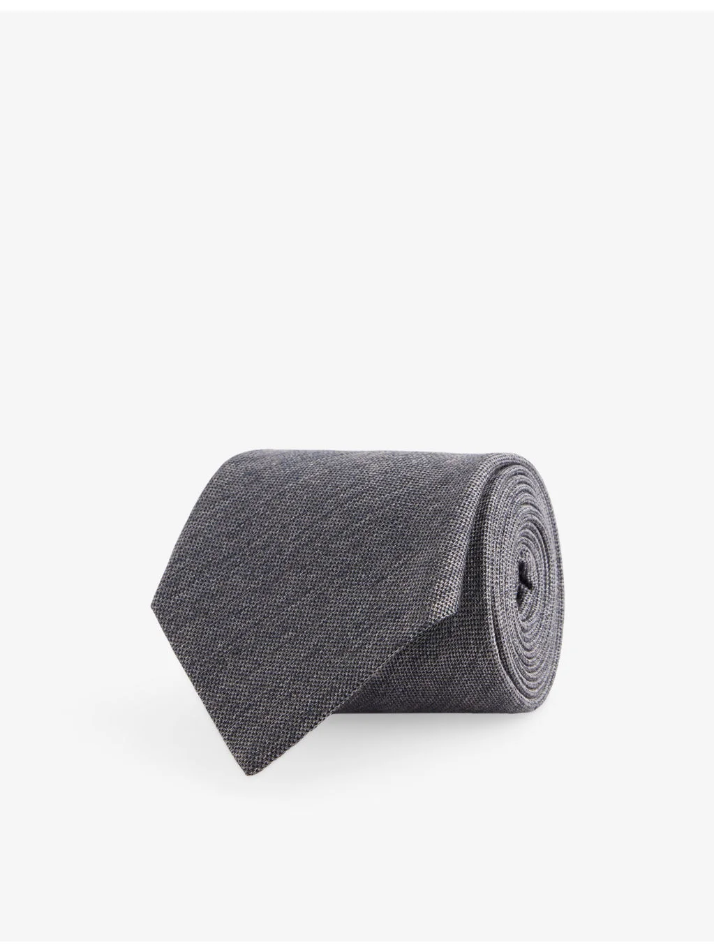 Textured Silk and Wool Tie - 1