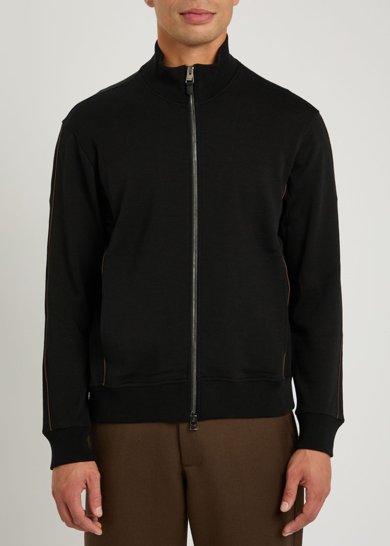 Canali Canali Pipe-trimmed Wool Track Jacket outlook
