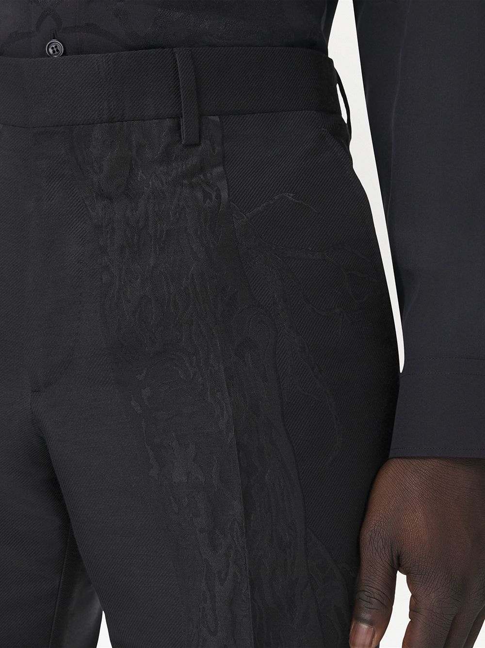 tailored jacquard-woven trousers - 5