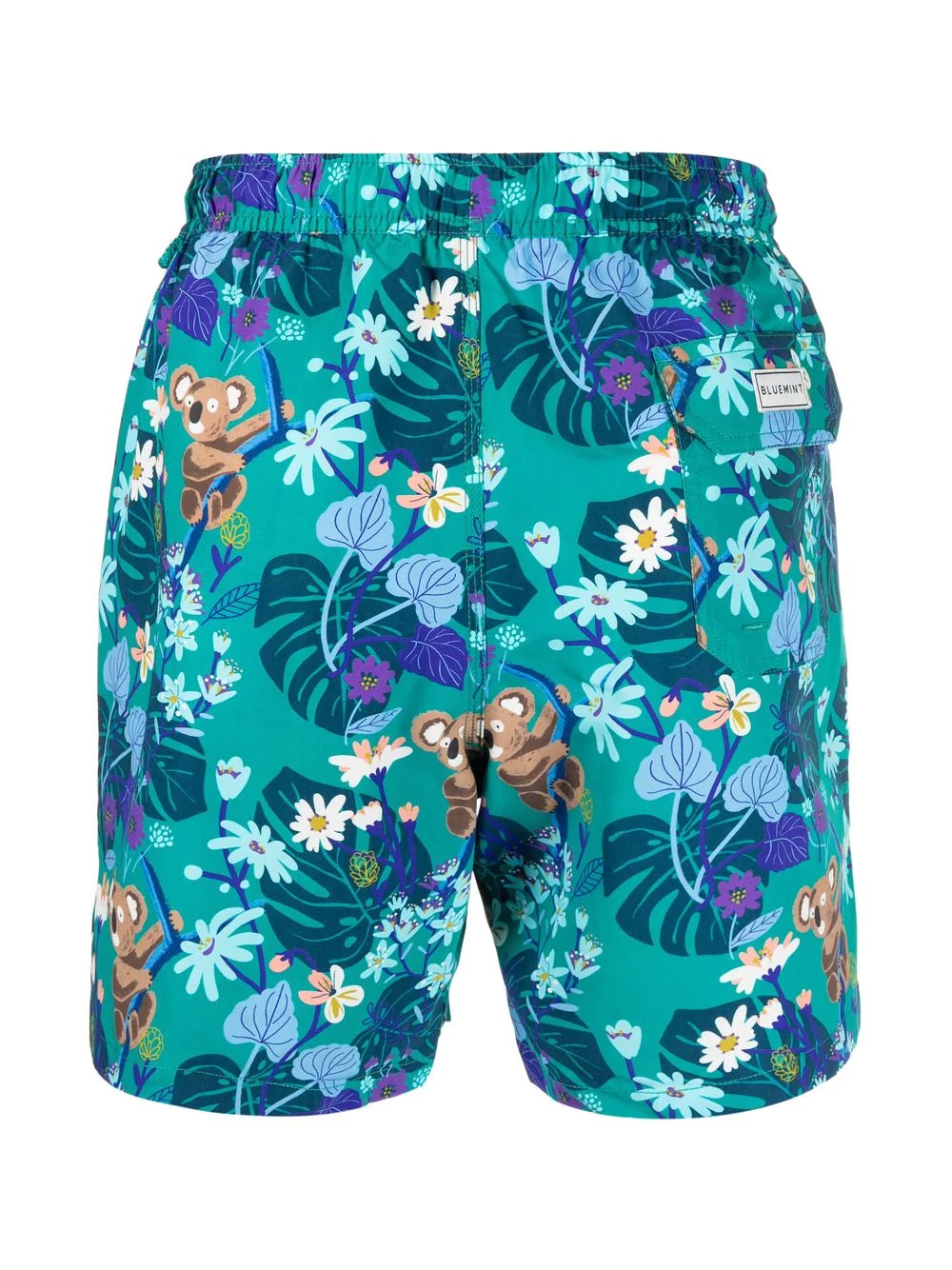 tropical-print drawstring swim shorts - 2