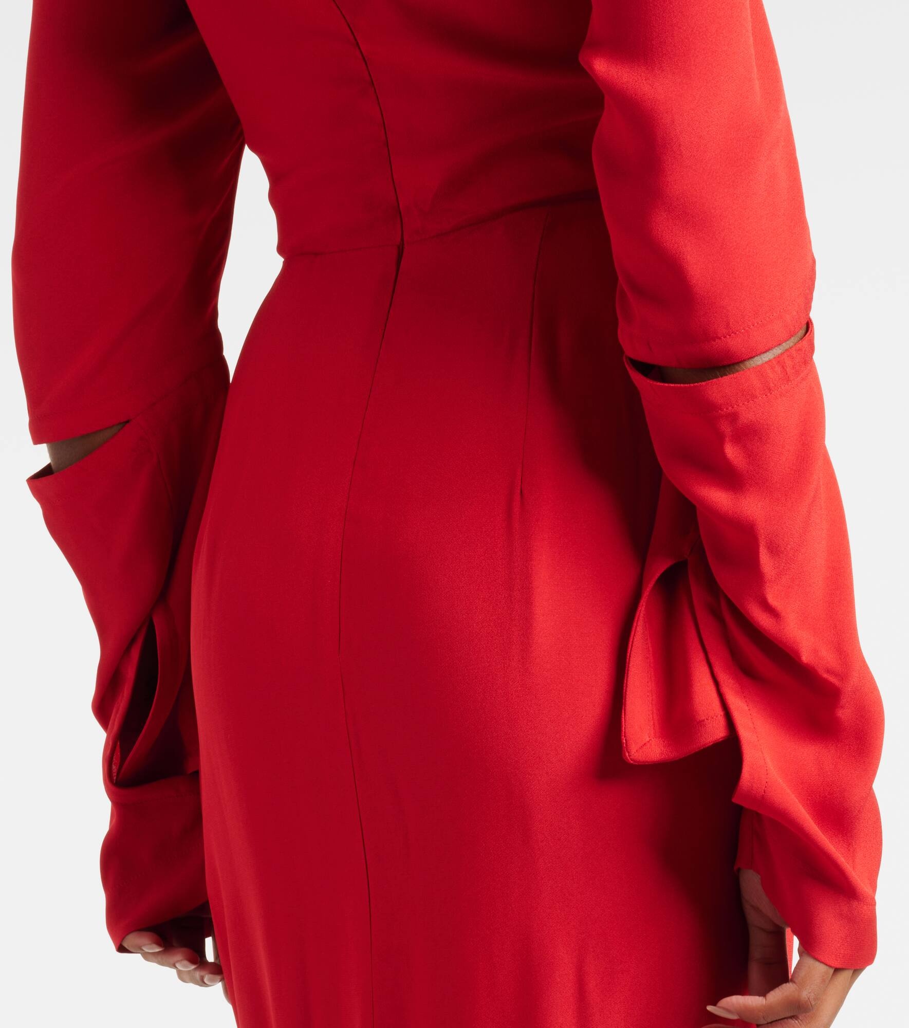 Panther draped midi dress - 6