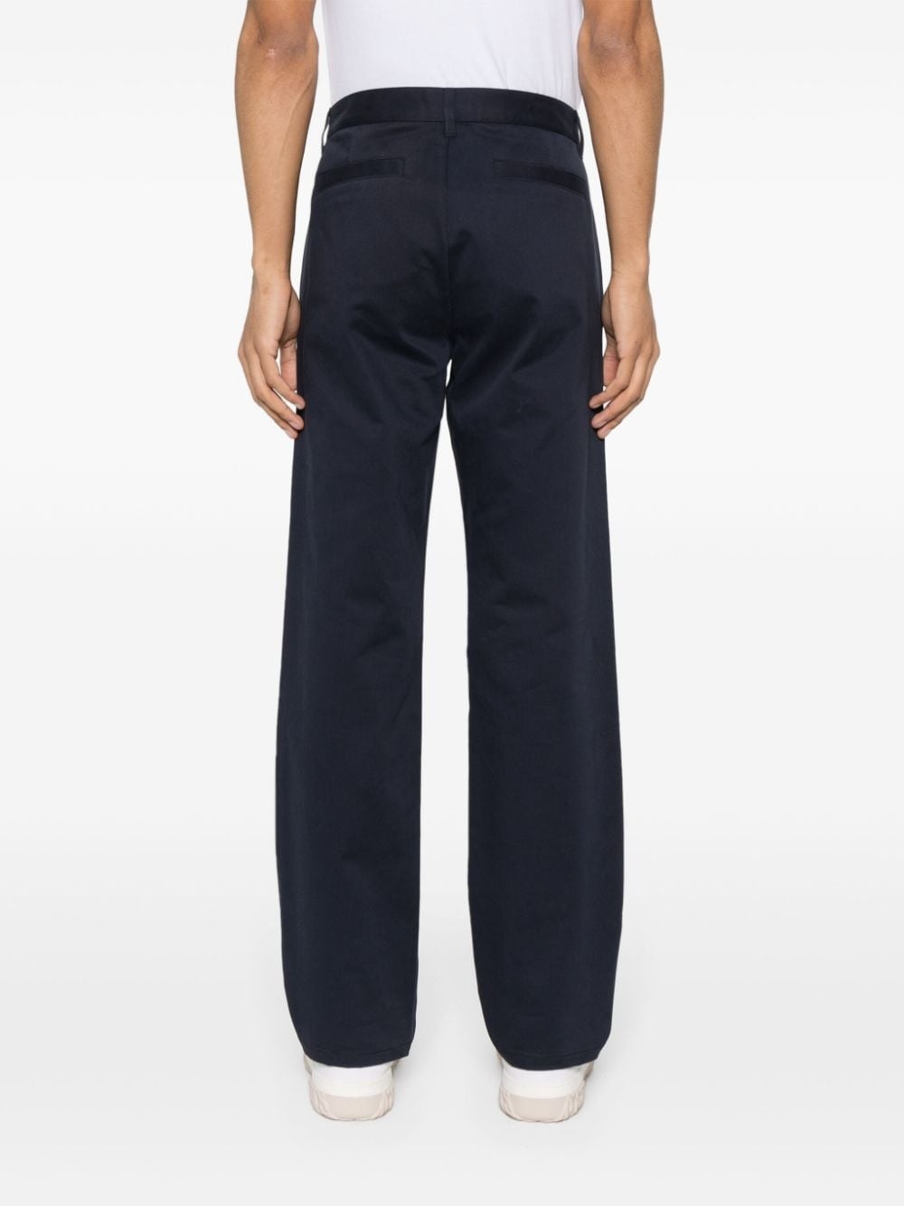 straight-leg cotton trousers - 4
