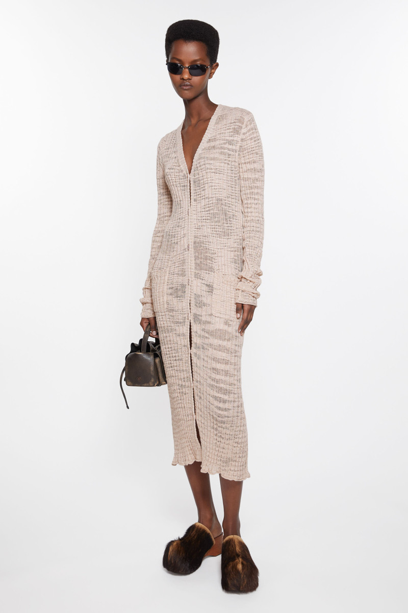 Wide rib cardigan - Dusty pink 4