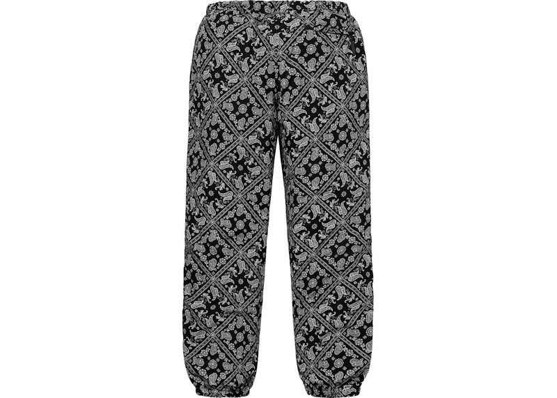 Supreme Supreme Bandana Track Pant Black outlook