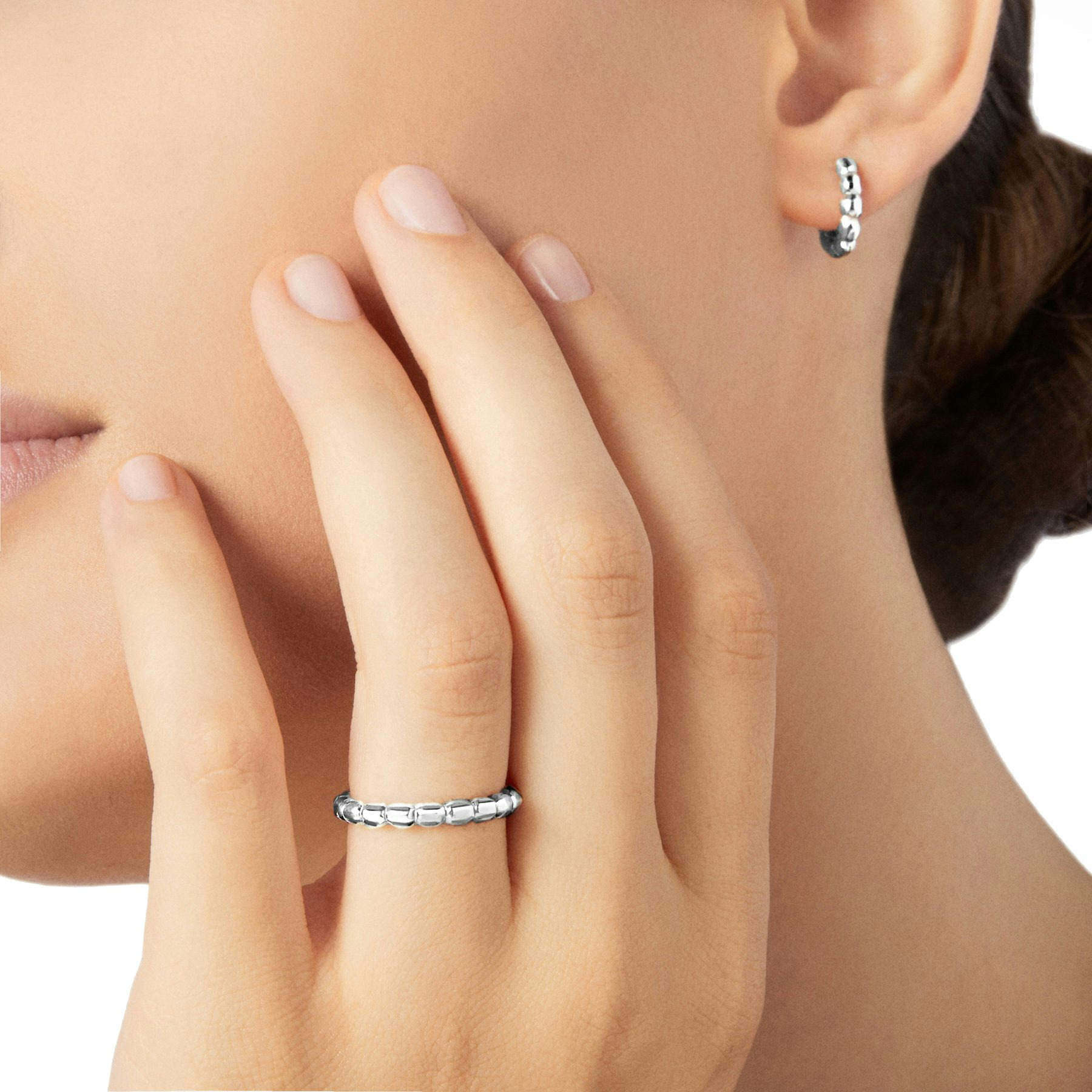 SILVER GRANELLI RING - 3