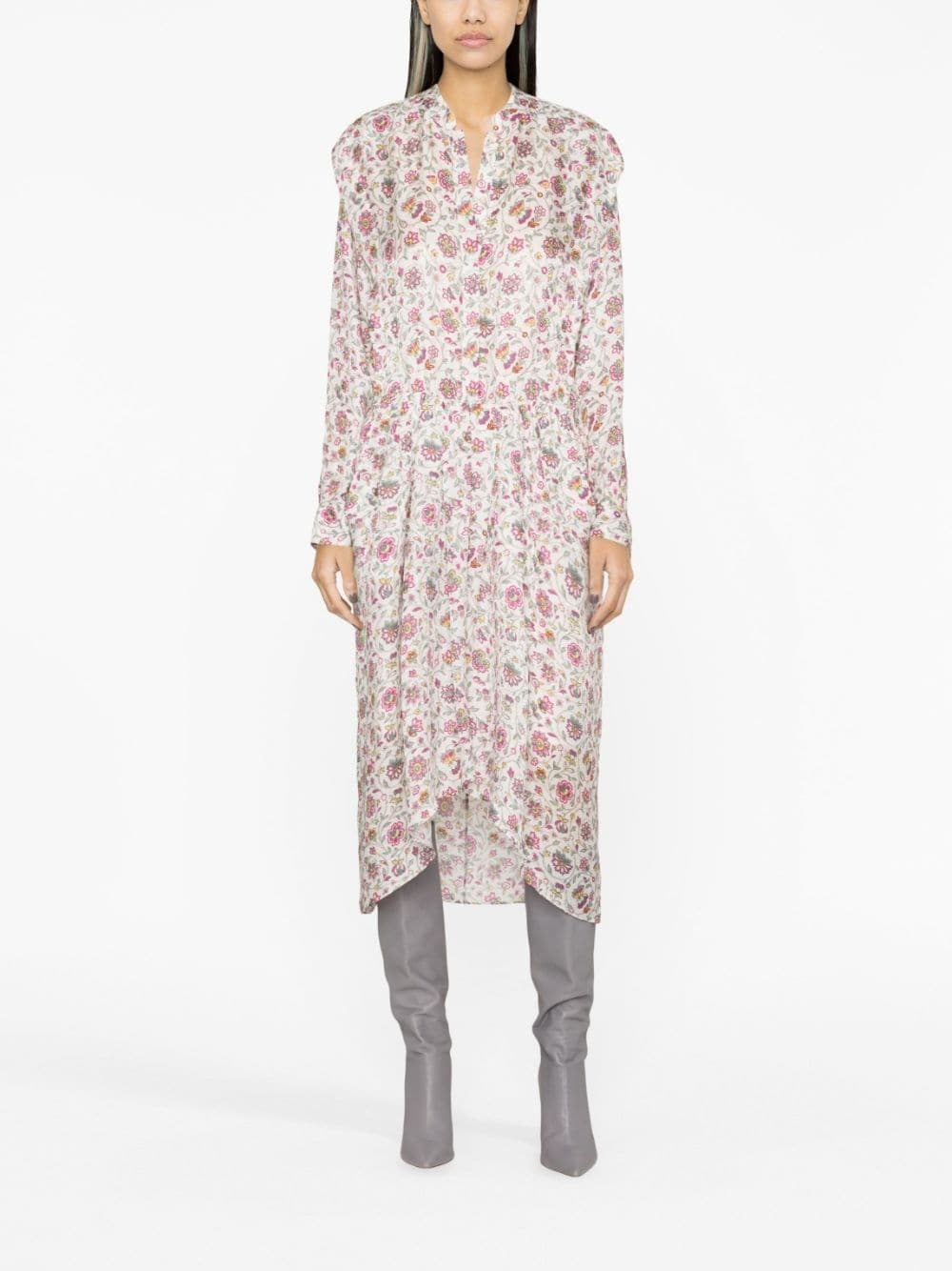 Leidy floral-print shirtdress - 2