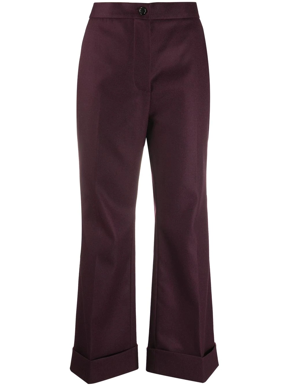 cropped wide-leg trousers - 1