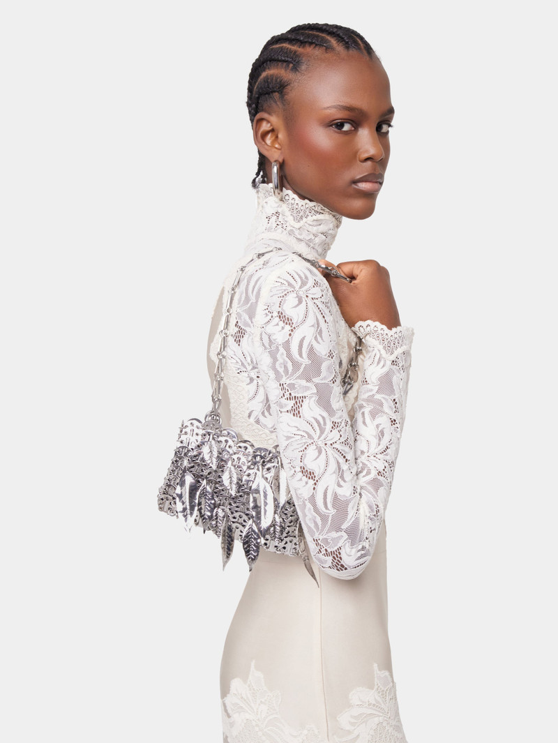 1969 SILVER NANO BAG METALLIC LEAVES 4