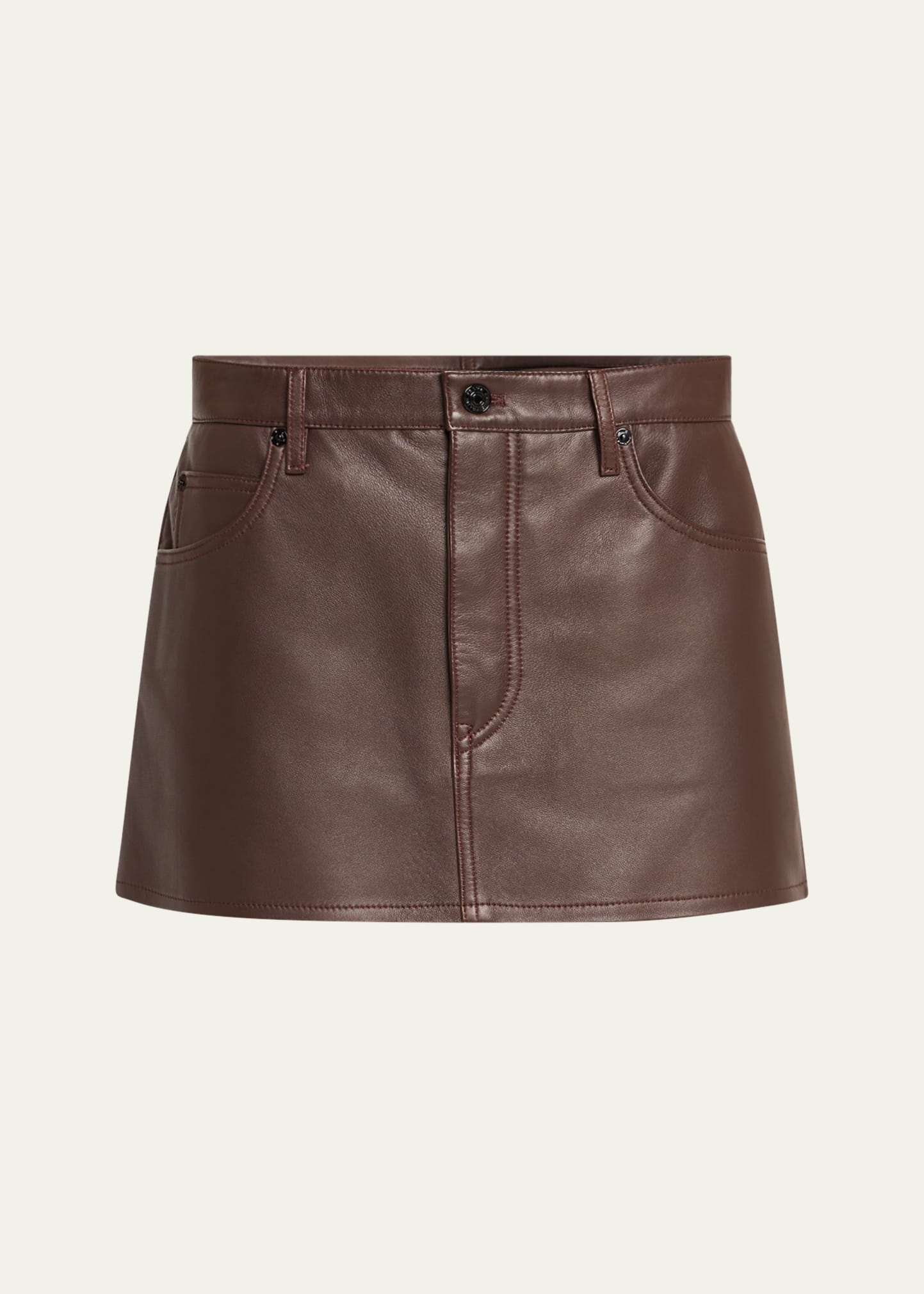 The Leather Mini Skirt - 1