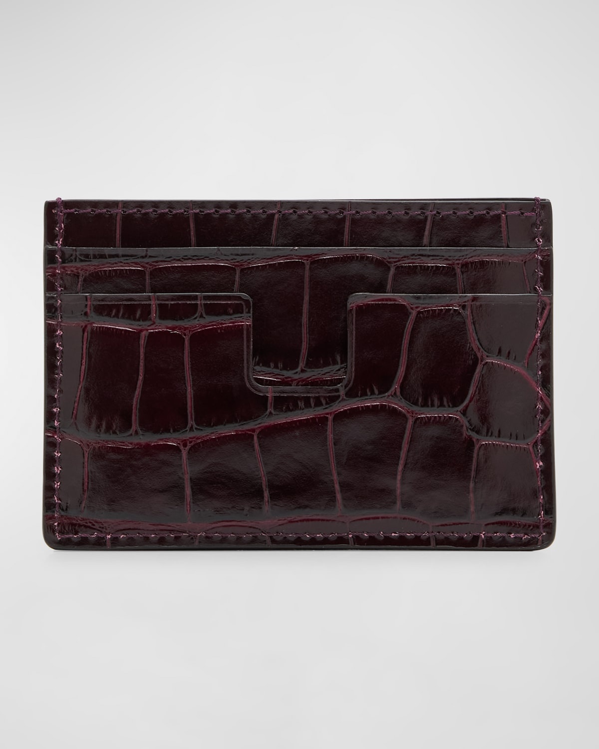 【関税&送料込】Tom Ford Leather Cardholder With Croco Effec Tom Ford Crocodile print card holder | The Fashion Square