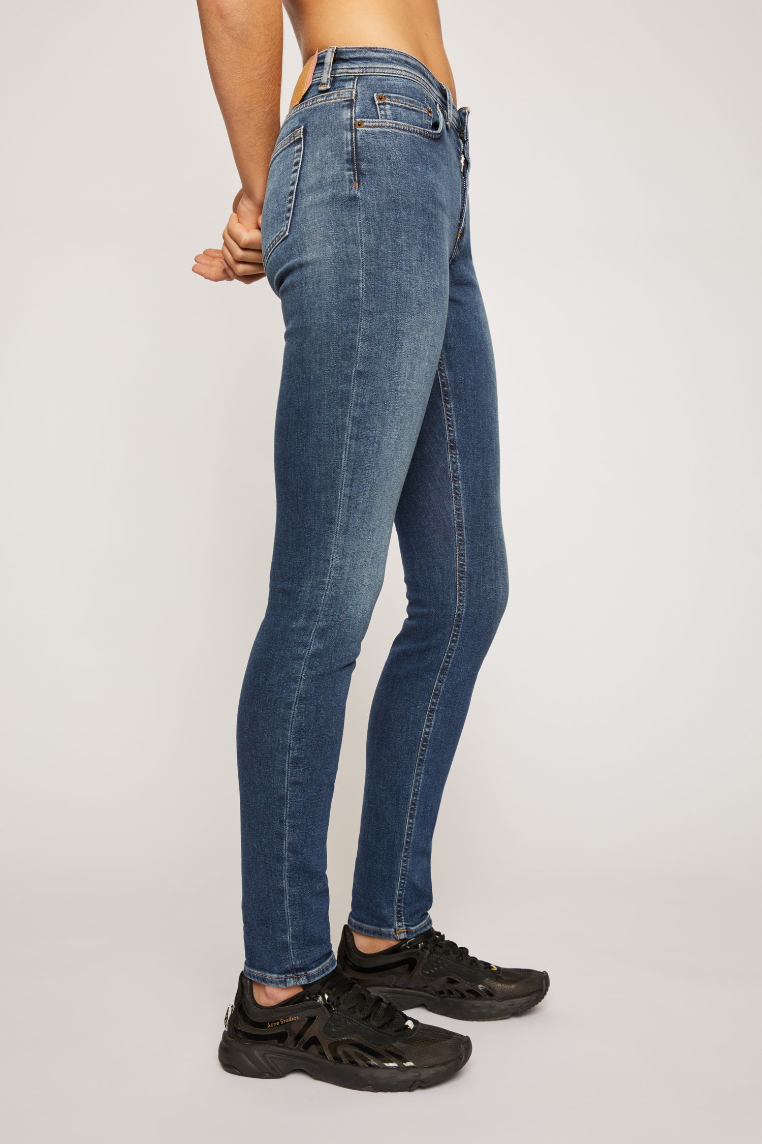 Mid-rise skinny jeans mid blue - 5