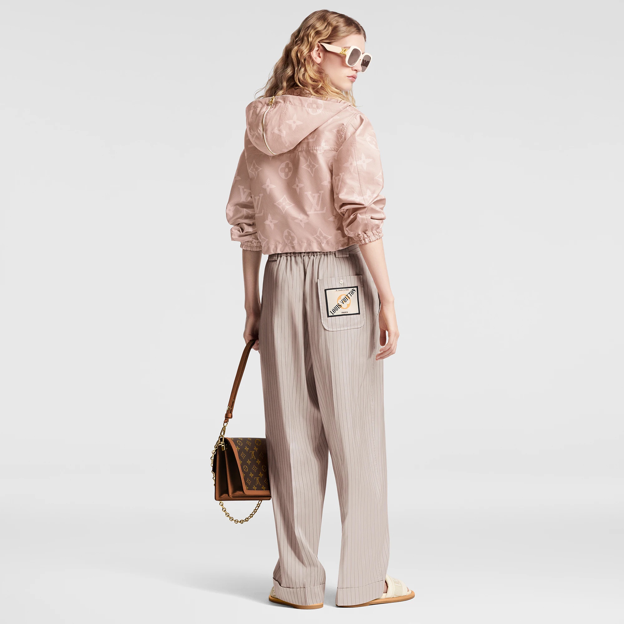 Tailored Pinstripe Silk Pants - 3