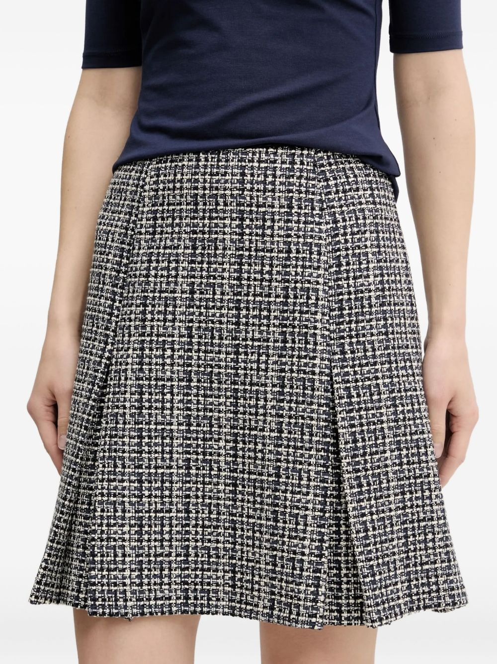 pleated tweed mini skirt - 2