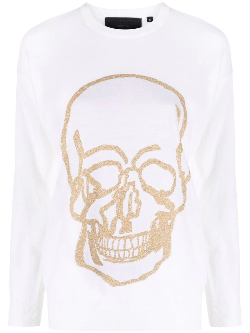 skull-print jumper 1