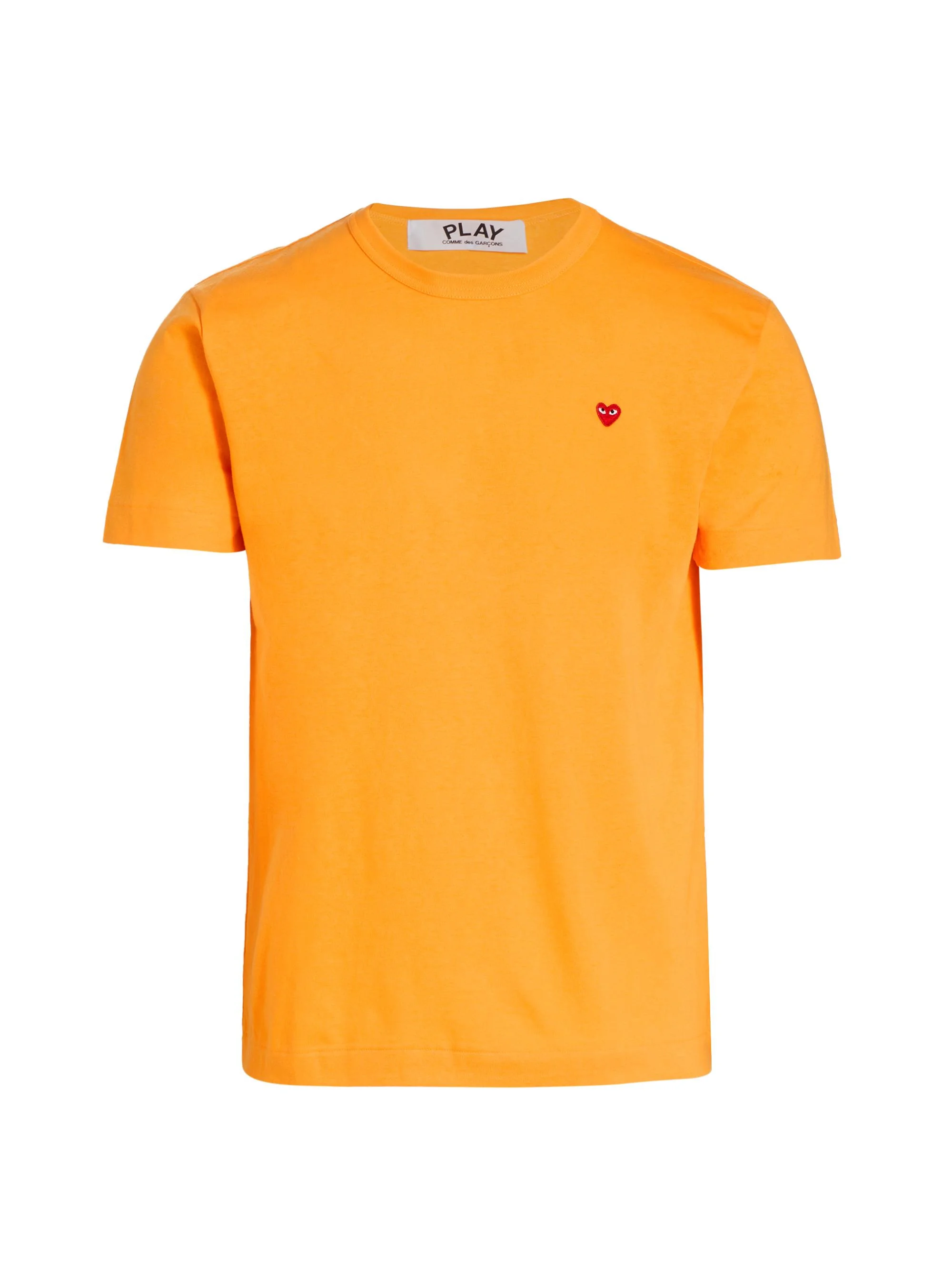 Men Small Heart Crewneck T-Shirt - Yellow - 1