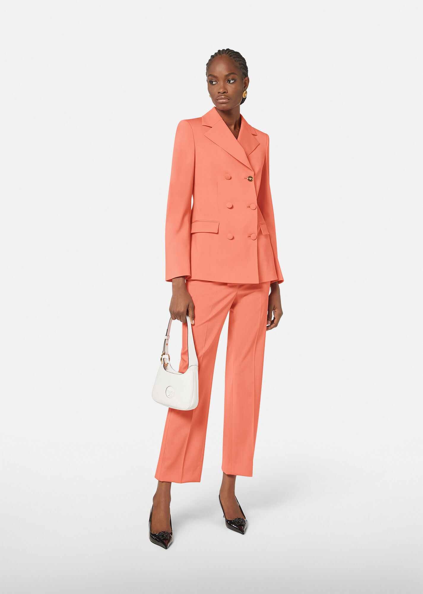 Medusa Wool Double-Breasted Blazer - 4