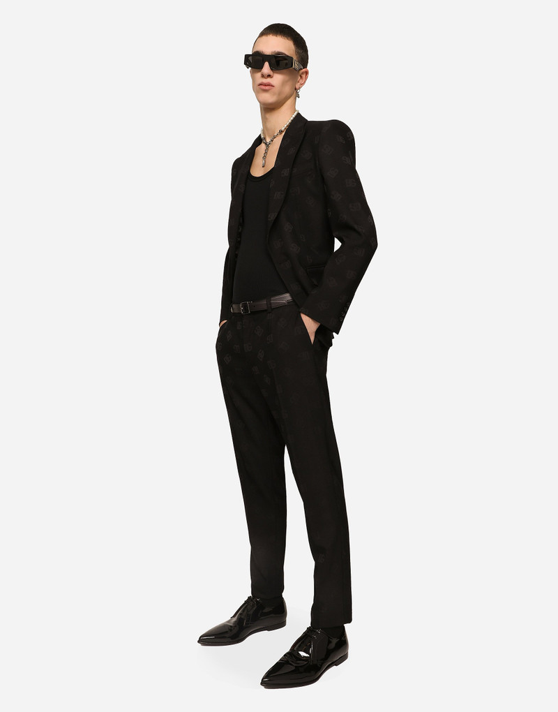Dolce & Gabbana Single-breasted jacquard Sicilia-fit jacket with DG Monogram design outlook