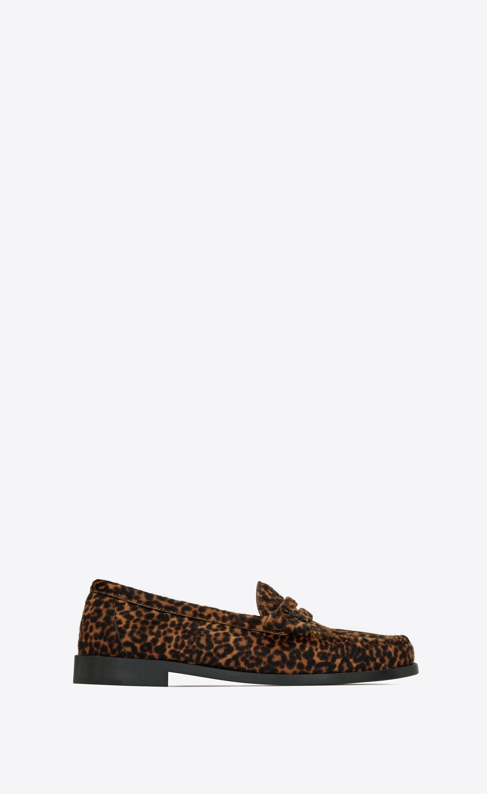 le loafer monogram penny slippers in leopard-print pony-effect leather - 2