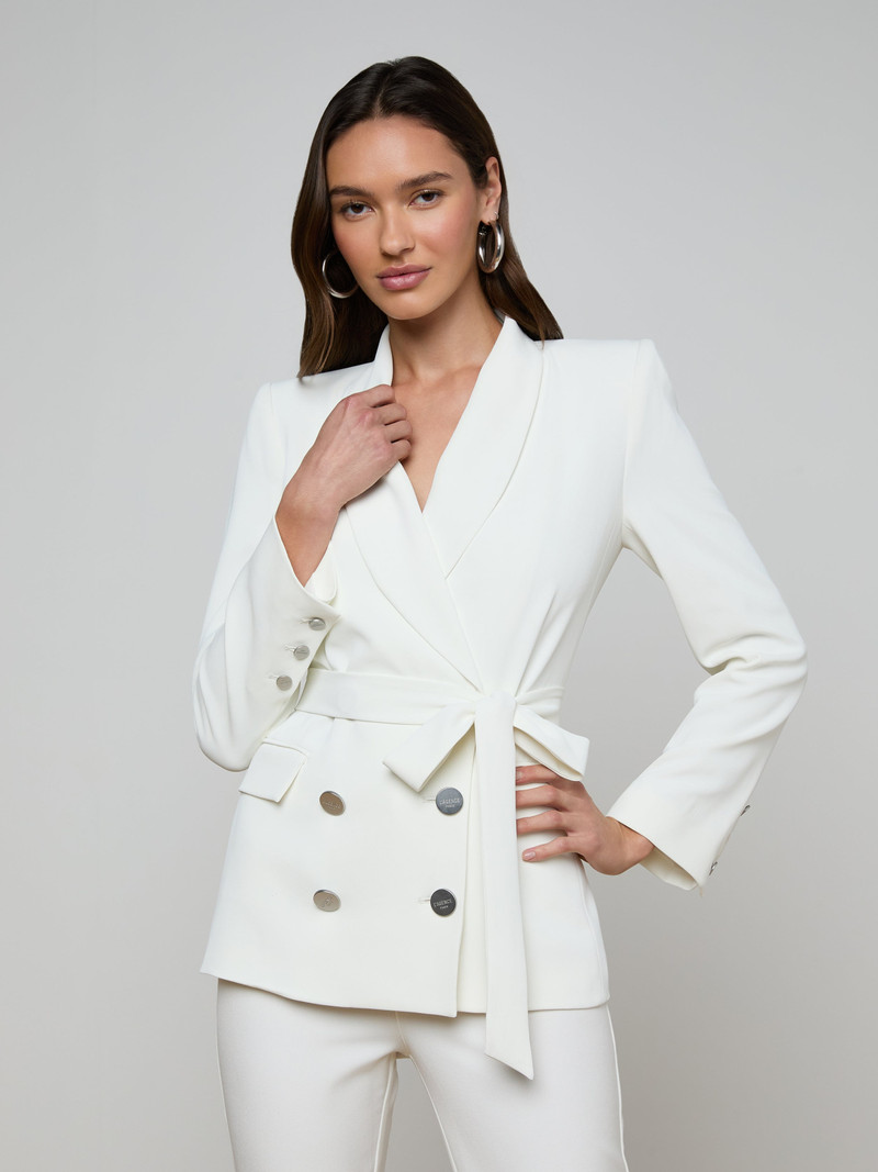 L'AGENCE Aven Wrap Blazer outlook