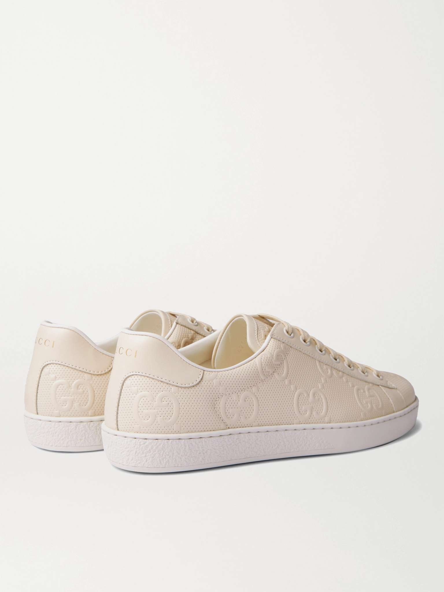 Ace Logo-Embossed Perforated Leather Sneakers - 7