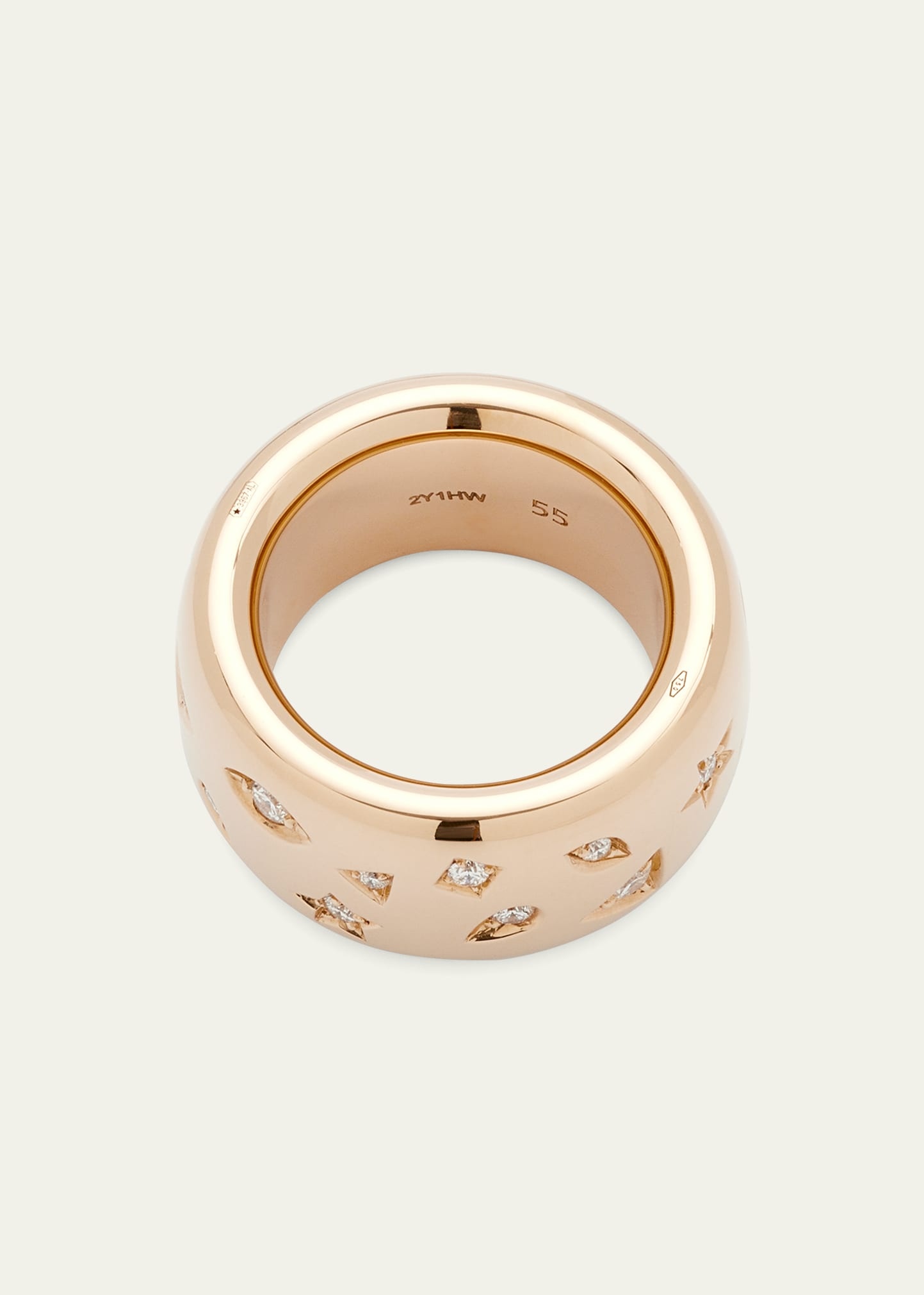 Iconica Large 18K Rose Ring with Diamonds - 4