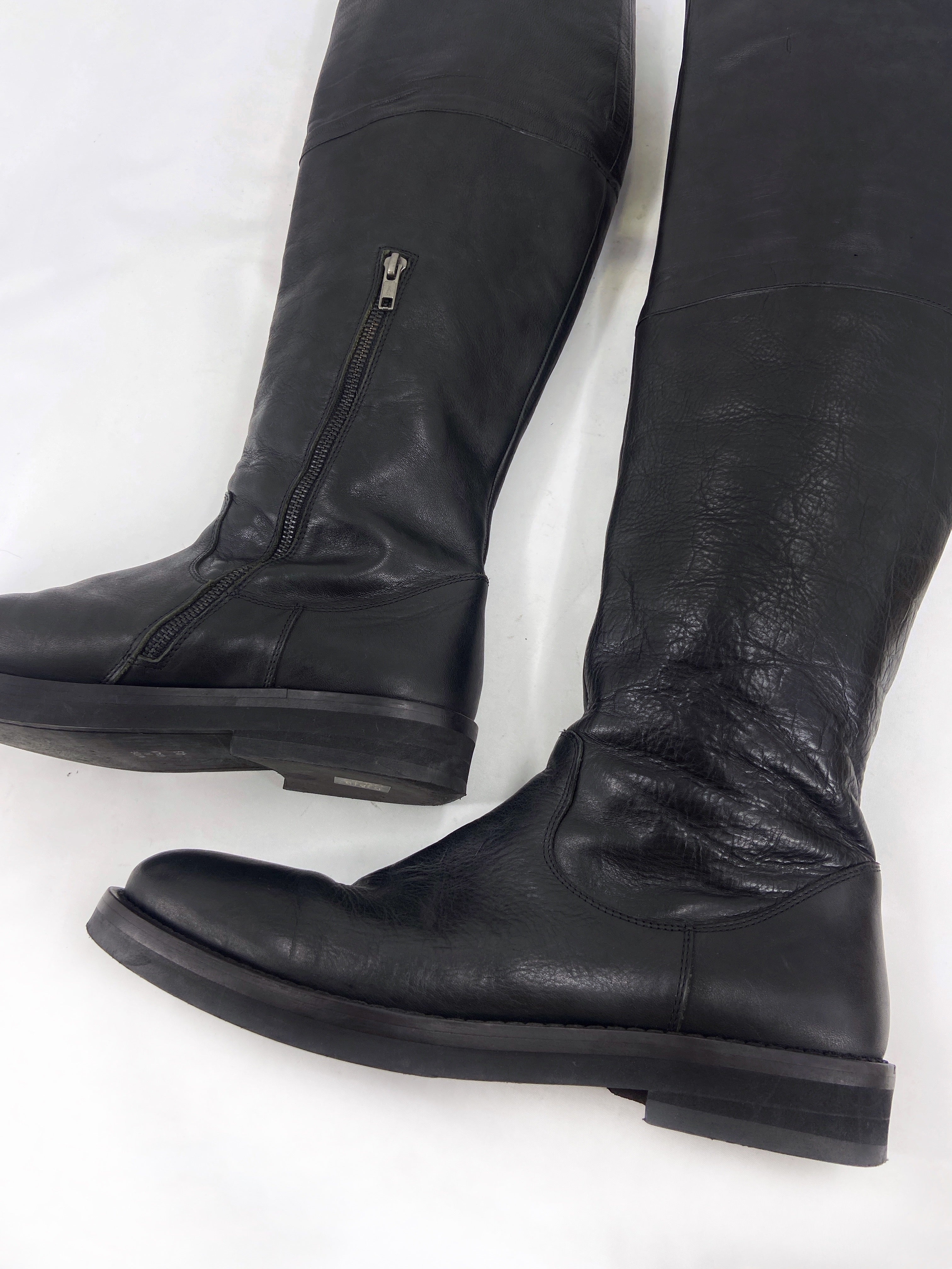 Ann Demeulemeester Fall 2000 Folded Thigh High Boot 43 - 16