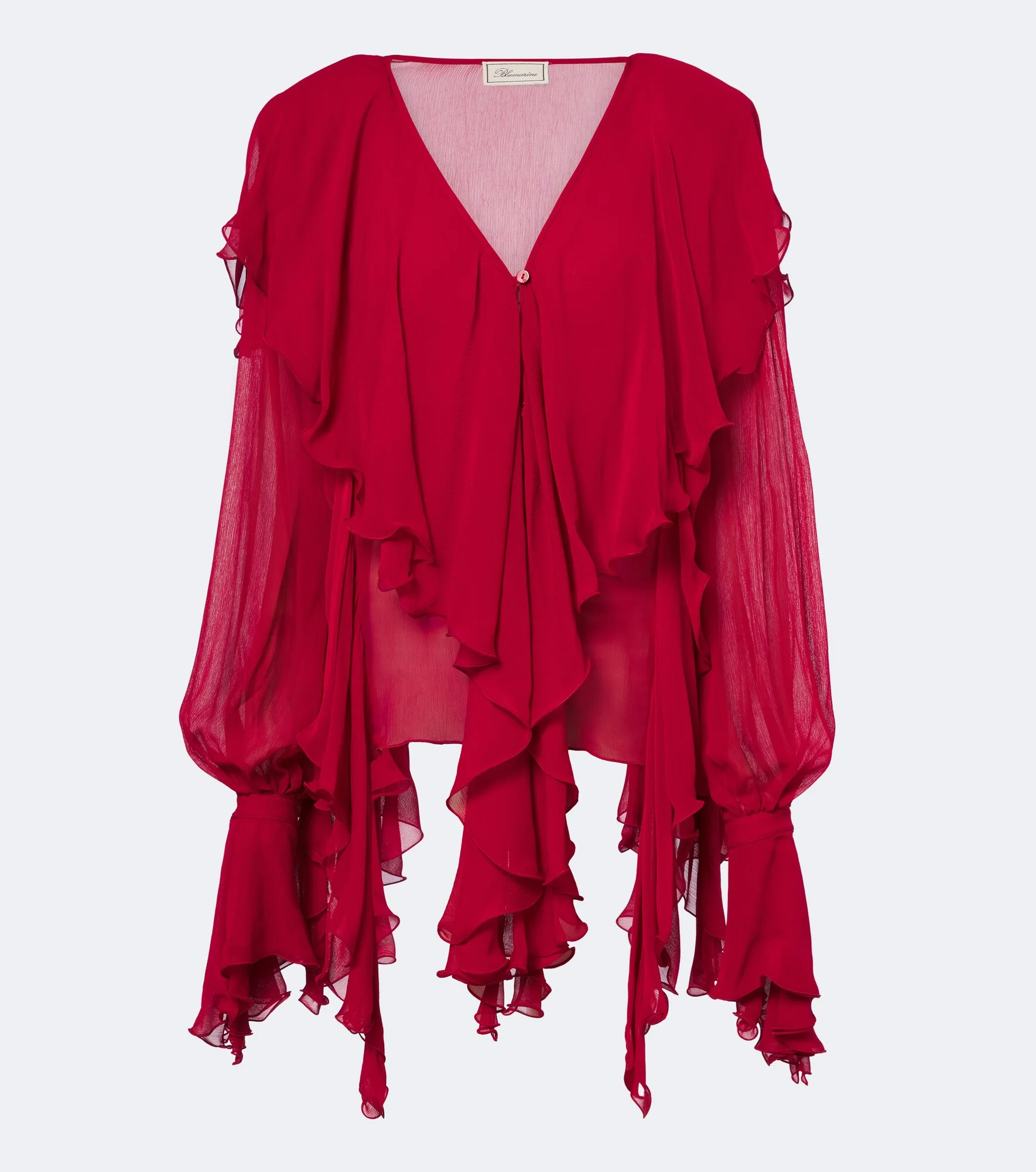 Ruffled crêpe blouse - 1