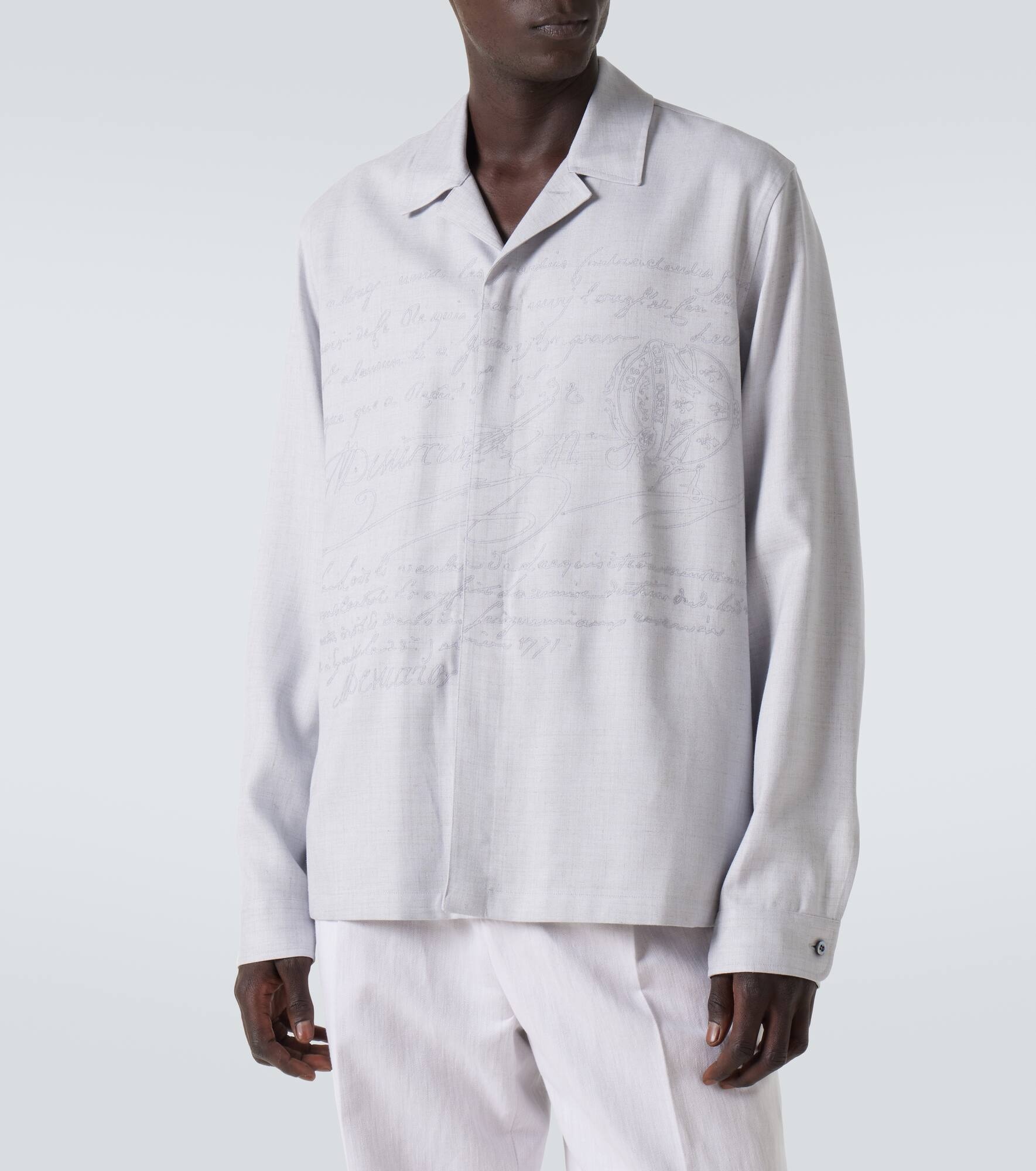 Scritto embroidered overshirt - 3