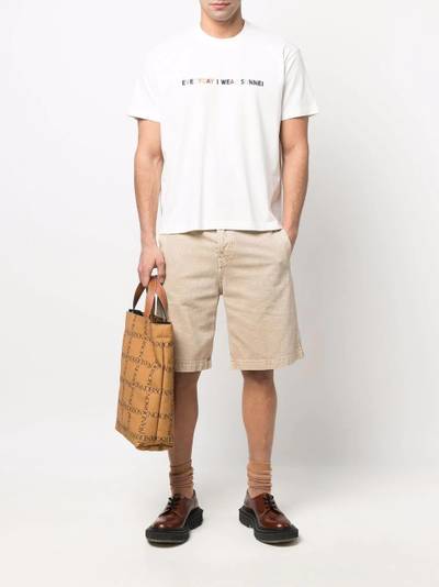 SUNNEI slogan and logo-print T-shirt outlook