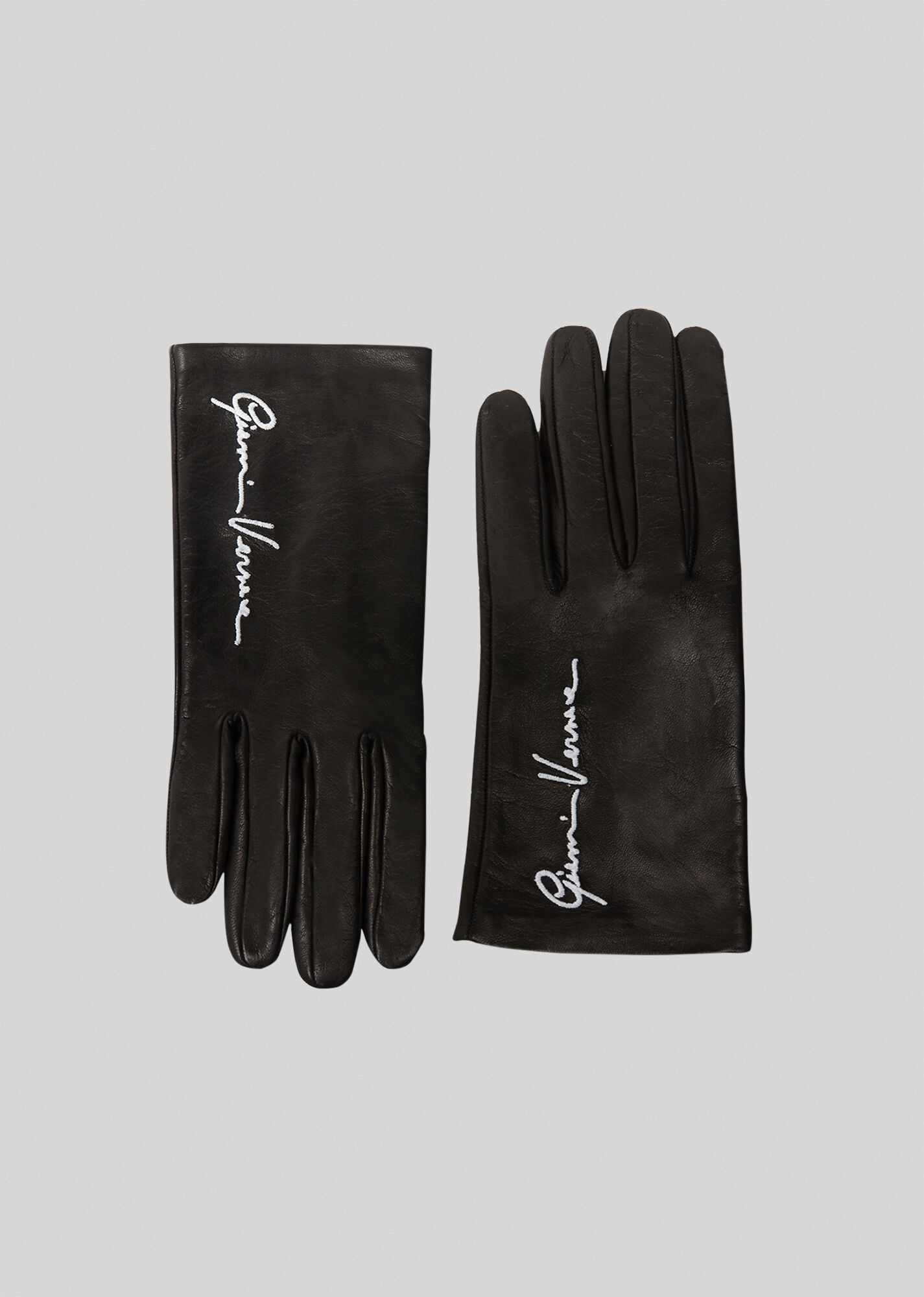 GV Signature Motif Leather Gloves - 1