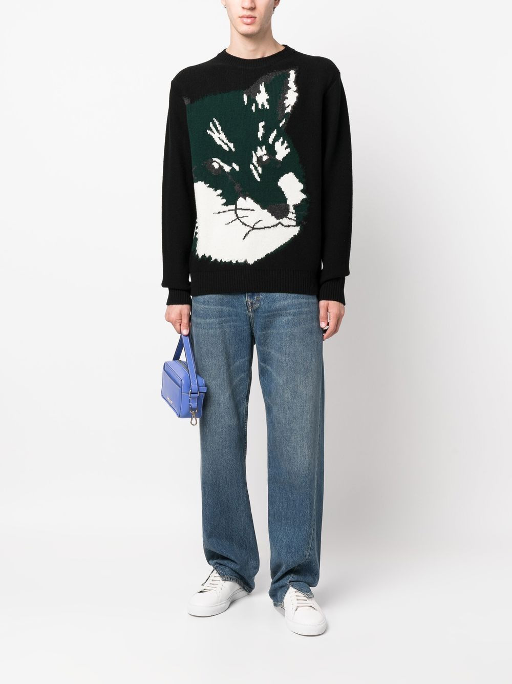 Fox Head jacquard jumper - 2