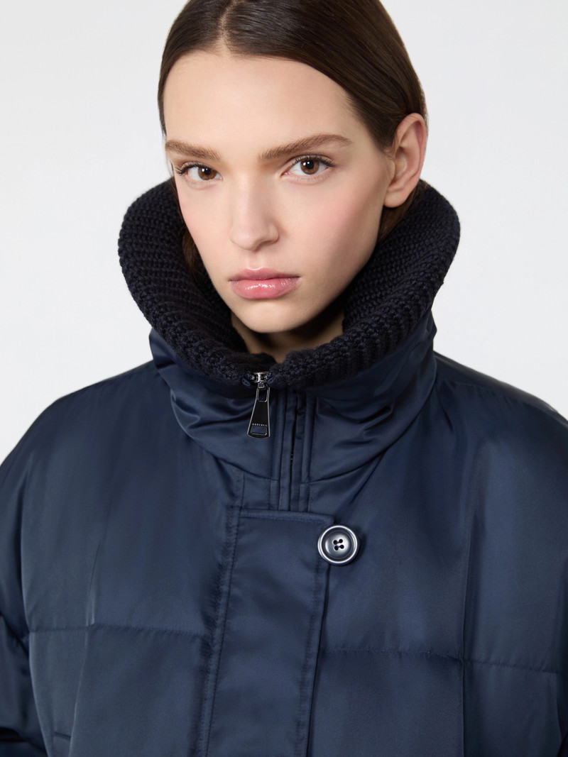 EBURNEA Water-repellent technical twill down jacket - NAVY 6