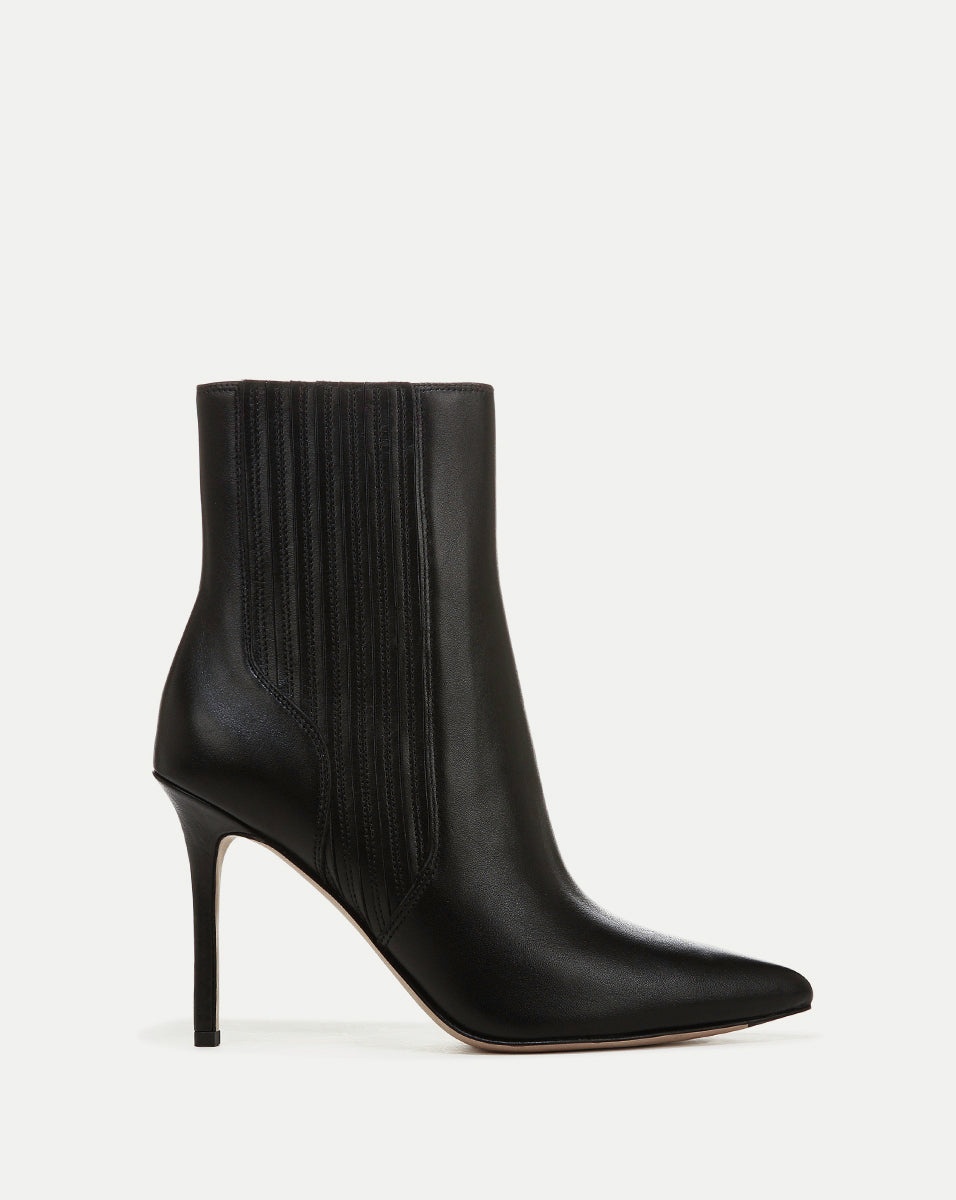 LISA LEATHER STILETTO-HEEL BOOTIE - 1