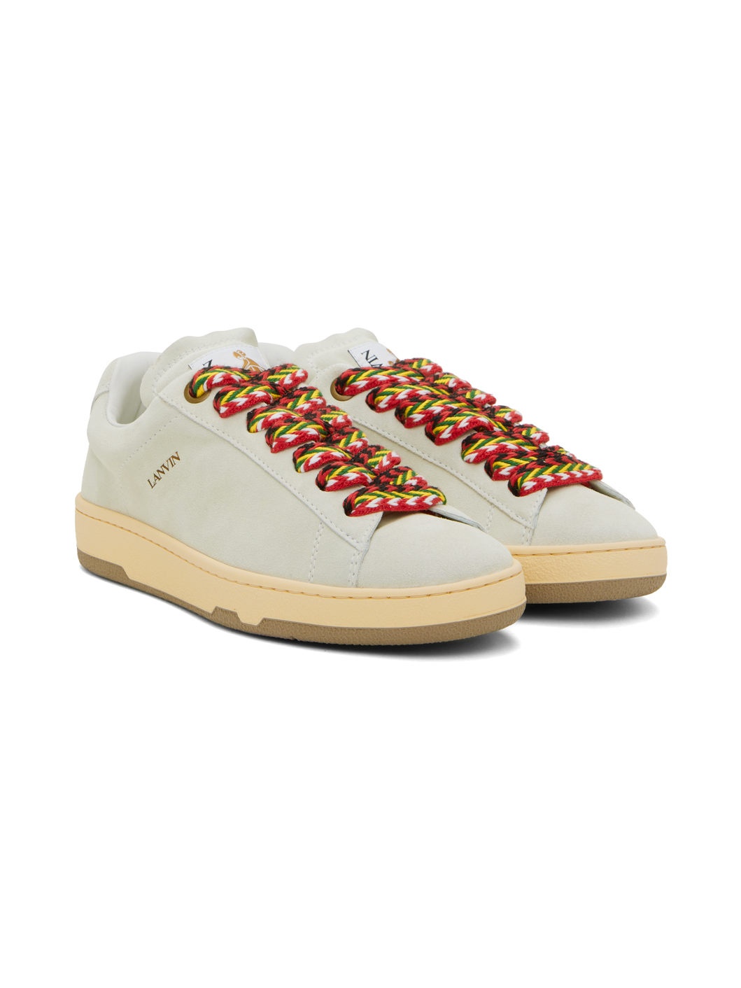 White Suede Curb Lite Sneakers - 4