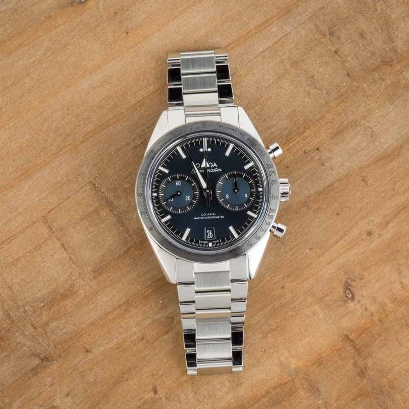 Omega Speedmaster '57 Blue Chronograph Dial - 6