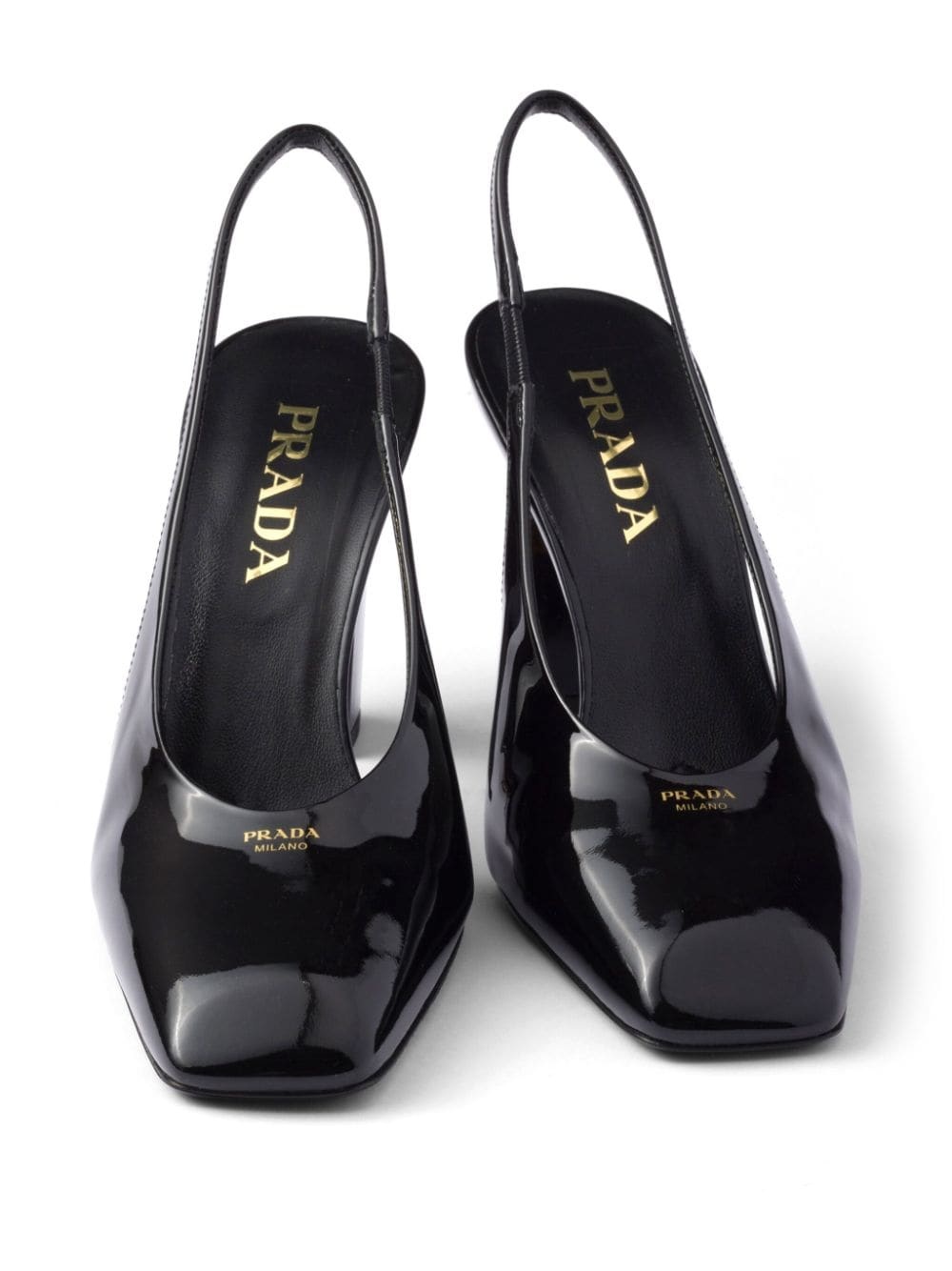 85mm leather slingback pumps - 5