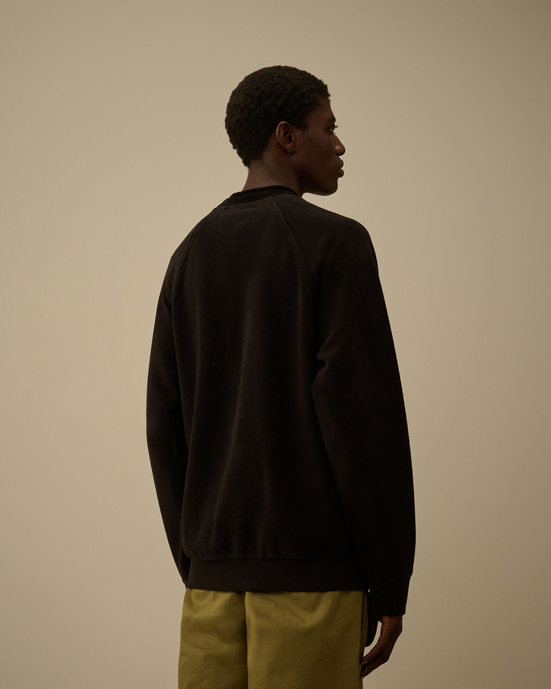 Brushed Emerized Diagonal Fleece Mockneck Sweatshirt 4