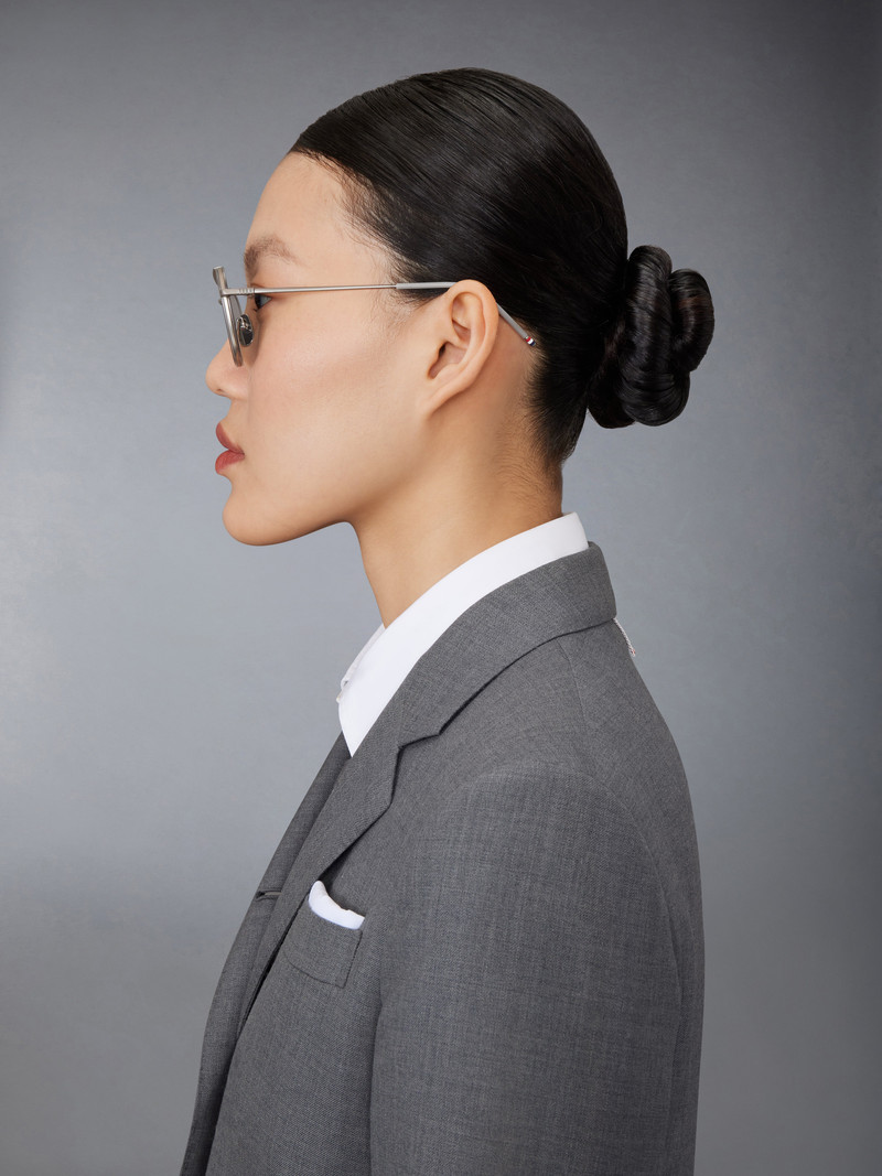 Acetate And Titanium Rectangular Aviator Sunglasses 4