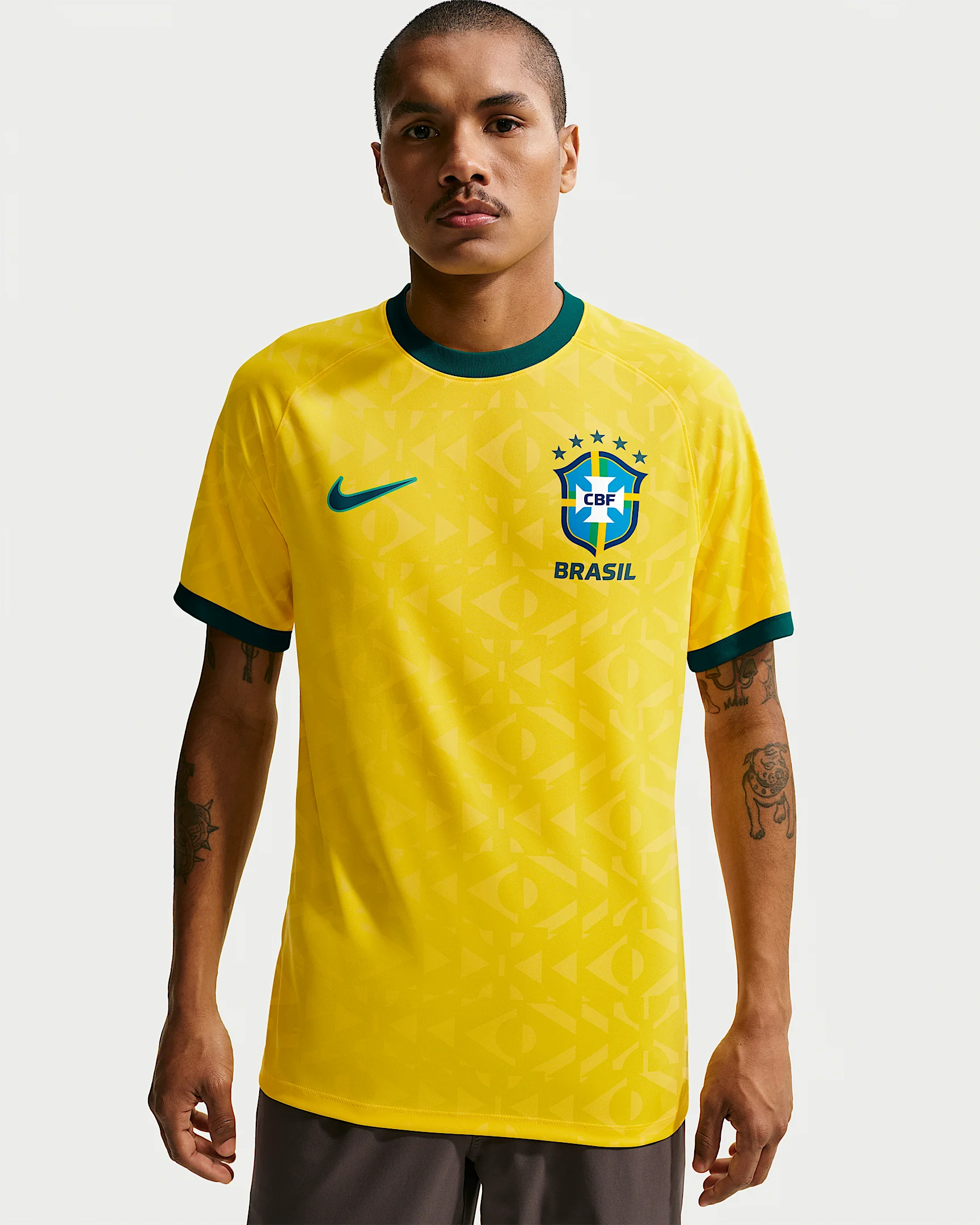 Brazil Men's Nike Soccer Short-Sleeve Supporter's Top - 1