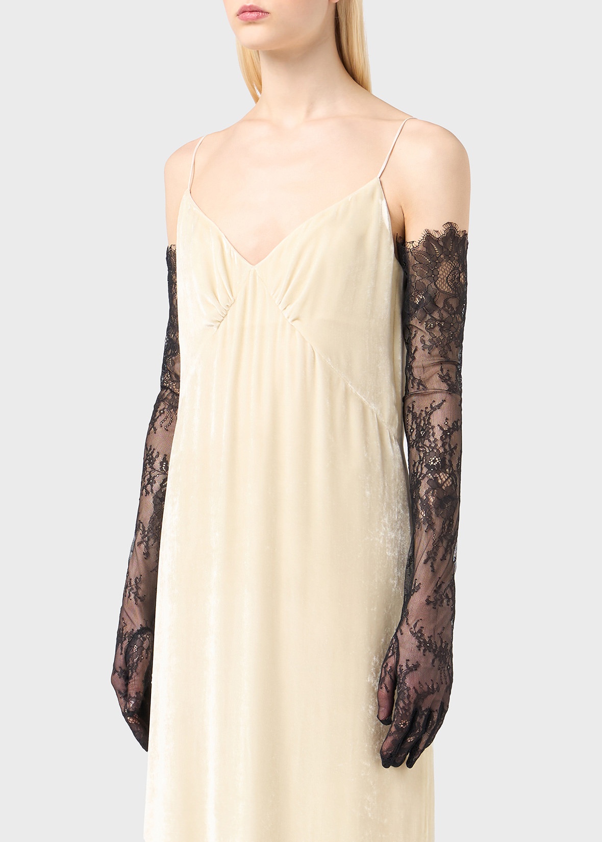 LONG DRESS IN HAMMERED VELVET - 5