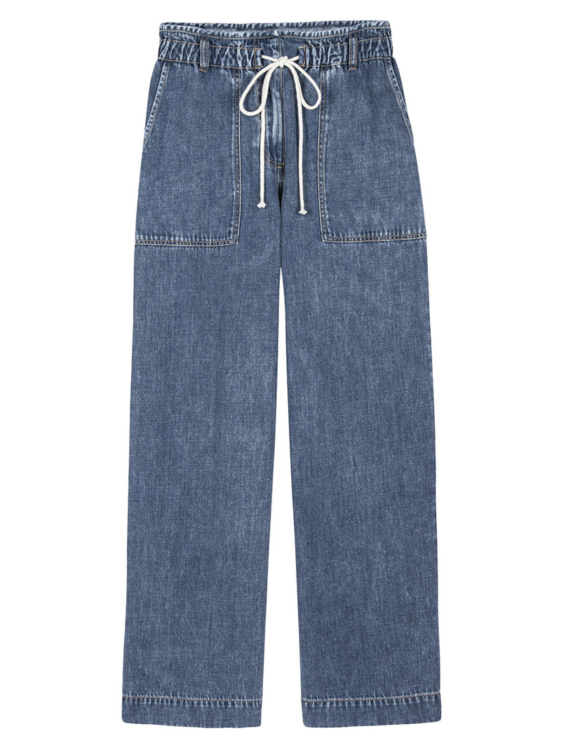 Women's Ryan Denim Drawstring Pants - Blue 1