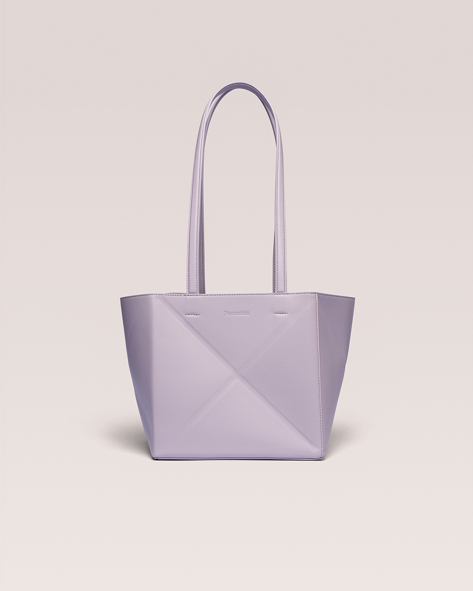 THE ORIGAMI TOTE - Vegan nappa leather midi tote - Lilac - 1