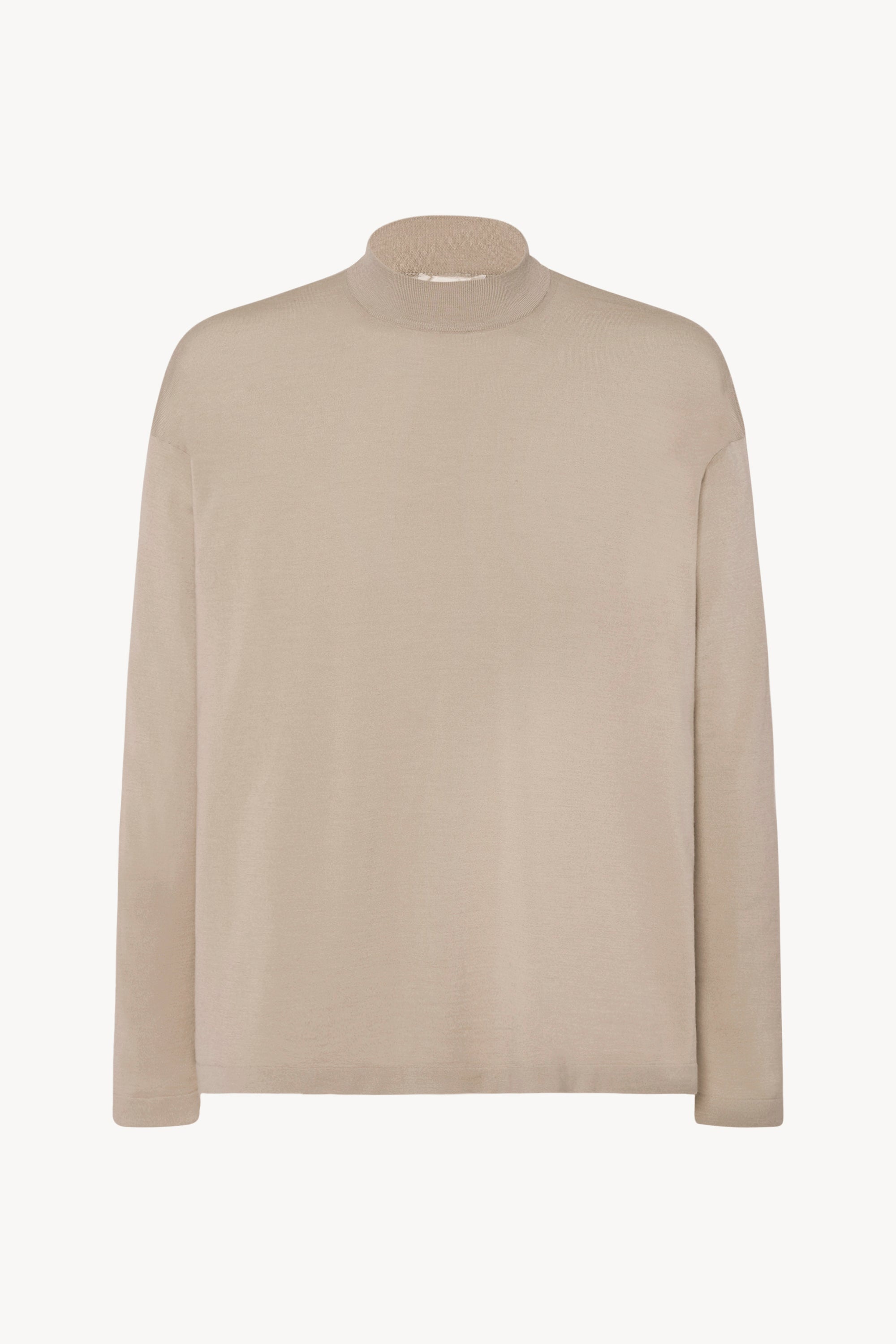Tシャツ・カットソー [The Row] Delsie Mock Neck in Wool Delsie Mock Neck Black in Wool – The Row